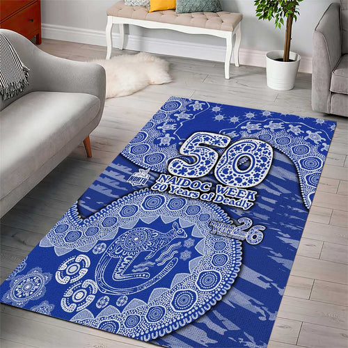 North Melbourne Kangaroos NAIDOC Week 2026 Area Rug Australian Aboriginal Dot Art Dreamtime Pattern Style