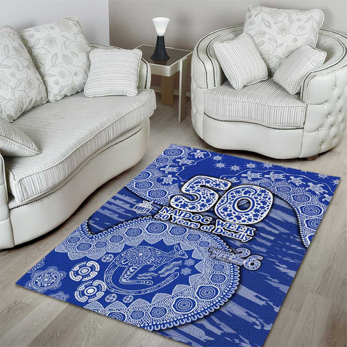 North Melbourne Kangaroos NAIDOC Week 2026 Area Rug Australian Aboriginal Dot Art Dreamtime Pattern Style