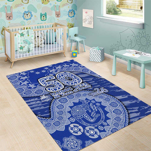 North Melbourne Kangaroos NAIDOC Week 2026 Area Rug Australian Aboriginal Dot Art Dreamtime Pattern Style