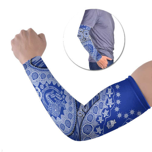 North Melbourne Kangaroos NAIDOC Week 2026 Arm Sleeves Australian Aboriginal Dot Art Dreamtime Pattern Style