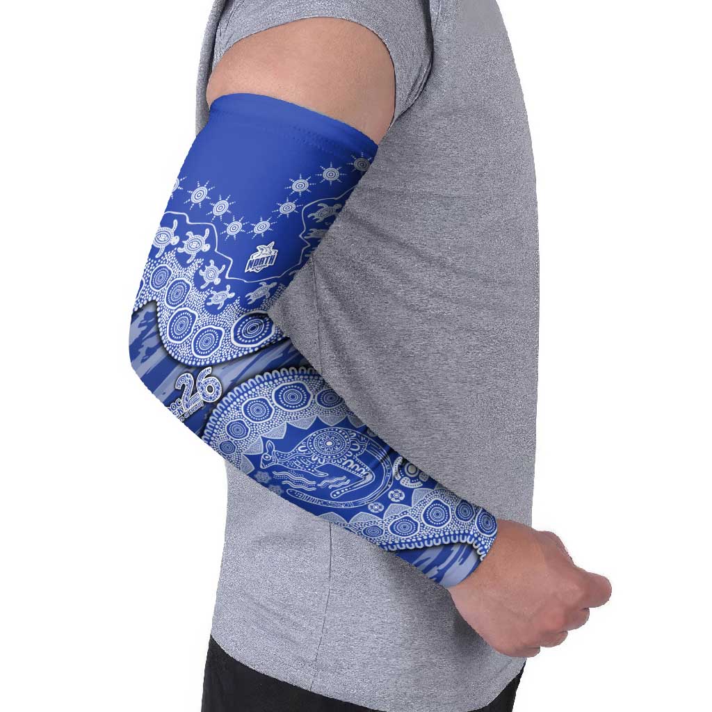 North Melbourne Kangaroos NAIDOC Week 2026 Arm Sleeves Australian Aboriginal Dot Art Dreamtime Pattern Style