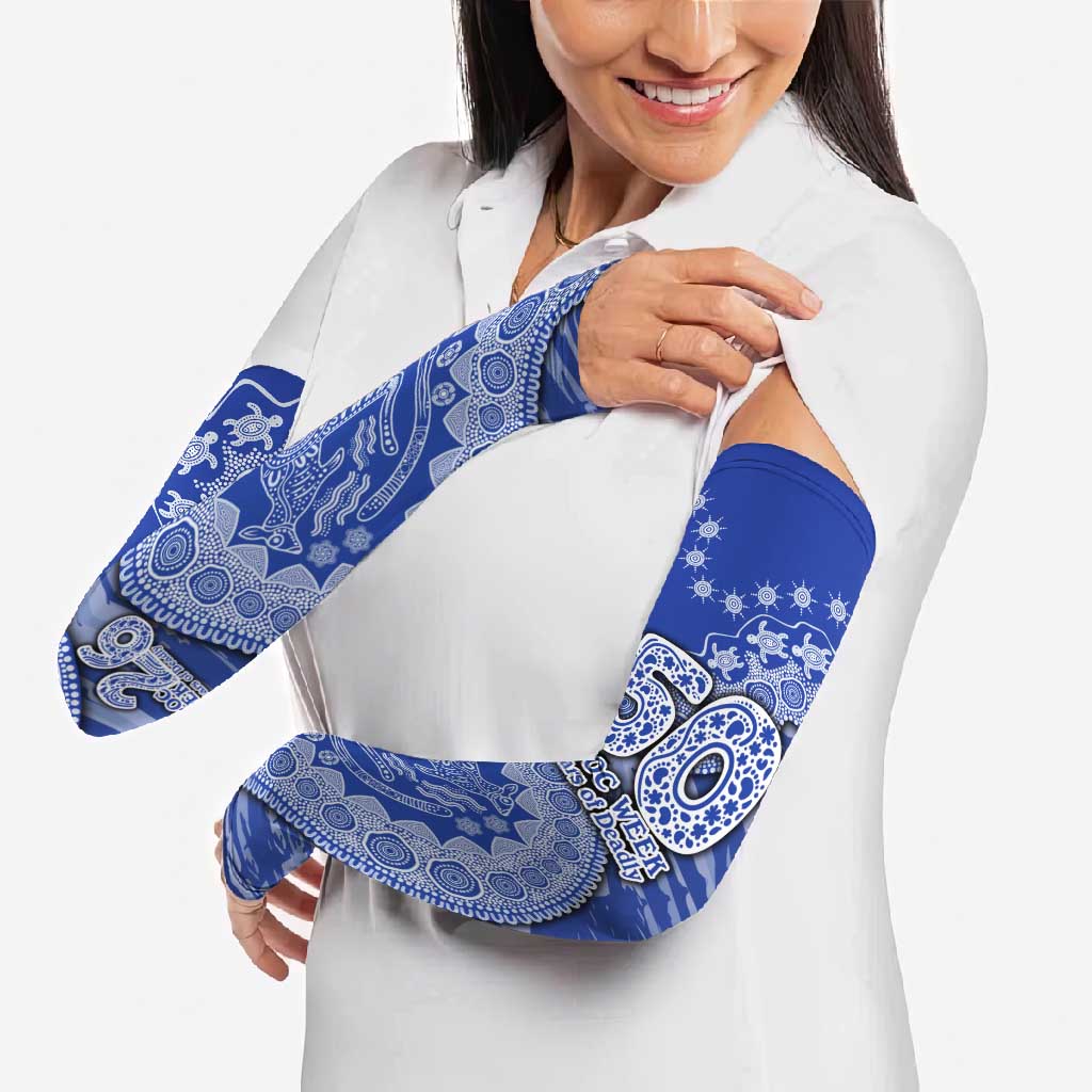 North Melbourne Kangaroos NAIDOC Week 2026 Arm Sleeves Australian Aboriginal Dot Art Dreamtime Pattern Style