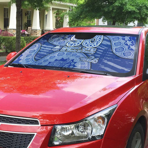 North Melbourne Kangaroos NAIDOC Week 2026 Auto Sun Shade Australian Aboriginal Dot Art Dreamtime Pattern Style
