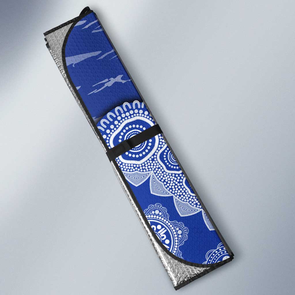 North Melbourne Kangaroos NAIDOC Week 2026 Auto Sun Shade Australian Aboriginal Dot Art Dreamtime Pattern Style