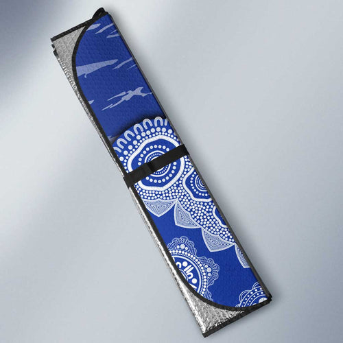 North Melbourne Kangaroos NAIDOC Week 2026 Auto Sun Shade Australian Aboriginal Dot Art Dreamtime Pattern Style