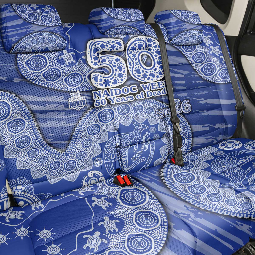 North Melbourne Kangaroos NAIDOC Week 2026 Back Car Seat Cover Australian Aboriginal Dot Art Dreamtime Pattern Style