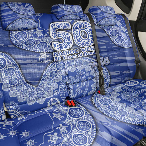 North Melbourne Kangaroos NAIDOC Week 2026 Back Car Seat Cover Australian Aboriginal Dot Art Dreamtime Pattern Style