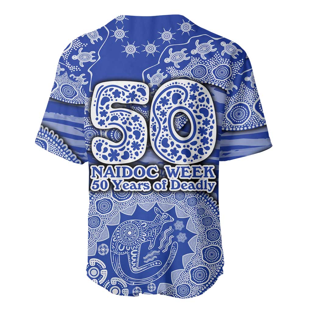 North Melbourne Kangaroos NAIDOC Week 2026 Baseball Jersey Australian Aboriginal Dot Art Dreamtime Pattern Style