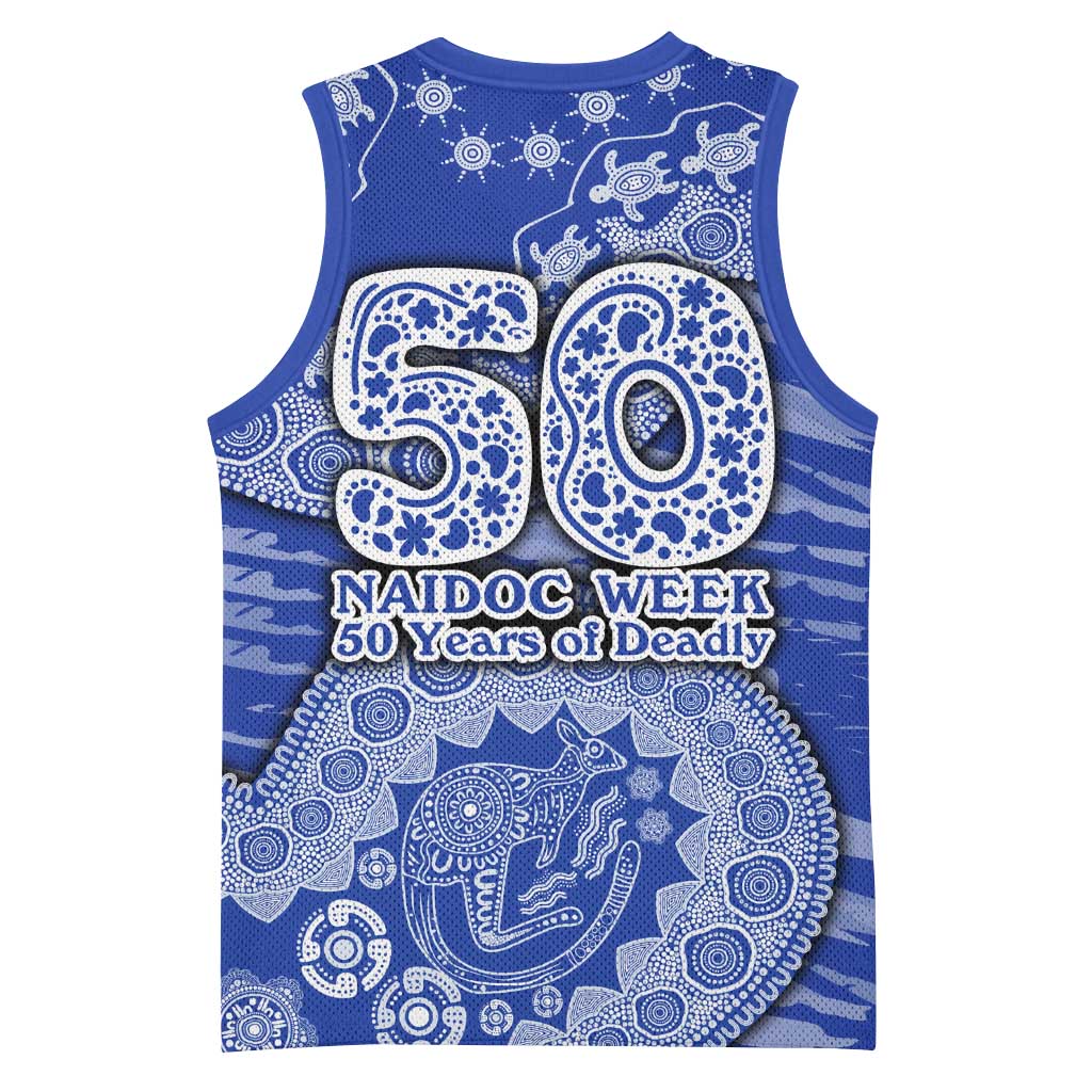 North Melbourne Kangaroos NAIDOC Week 2026 Basketball Jersey Australian Aboriginal Dot Art Dreamtime Pattern Style