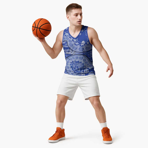 North Melbourne Kangaroos NAIDOC Week 2026 Basketball Jersey Australian Aboriginal Dot Art Dreamtime Pattern Style