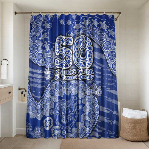North Melbourne Kangaroos NAIDOC Week 2026 Bathroom Set Australian Aboriginal Dot Art Dreamtime Pattern Style