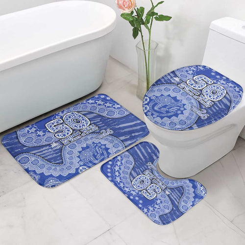 North Melbourne Kangaroos NAIDOC Week 2026 Bathroom Set Australian Aboriginal Dot Art Dreamtime Pattern Style