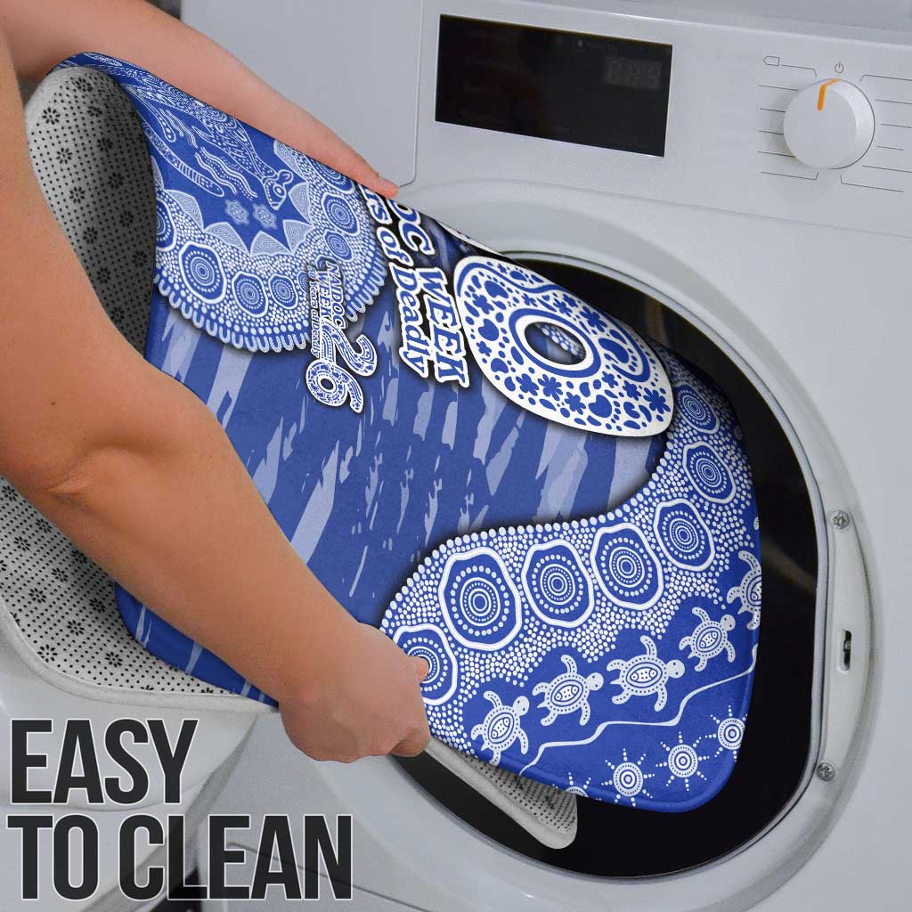 North Melbourne Kangaroos NAIDOC Week 2026 Bathroom Set Australian Aboriginal Dot Art Dreamtime Pattern Style