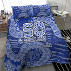 North Melbourne Kangaroos NAIDOC Week 2026 Bedding Set Australian Aboriginal Dot Art Dreamtime Pattern Style