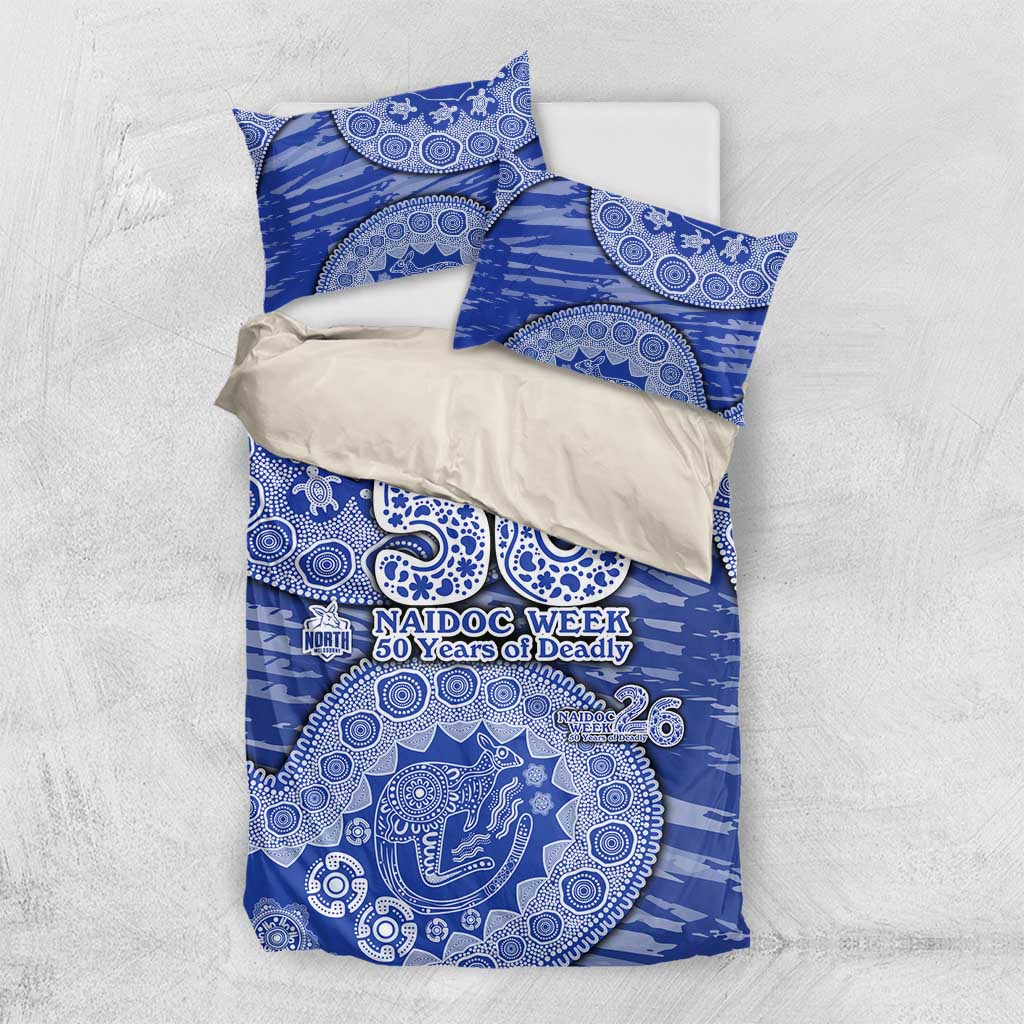 North Melbourne Kangaroos NAIDOC Week 2026 Bedding Set Australian Aboriginal Dot Art Dreamtime Pattern Style