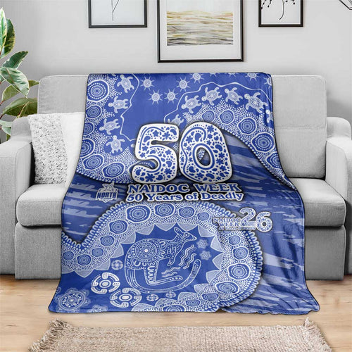 North Melbourne Kangaroos NAIDOC Week 2026 Blanket Australian Aboriginal Dot Art Dreamtime Pattern Style