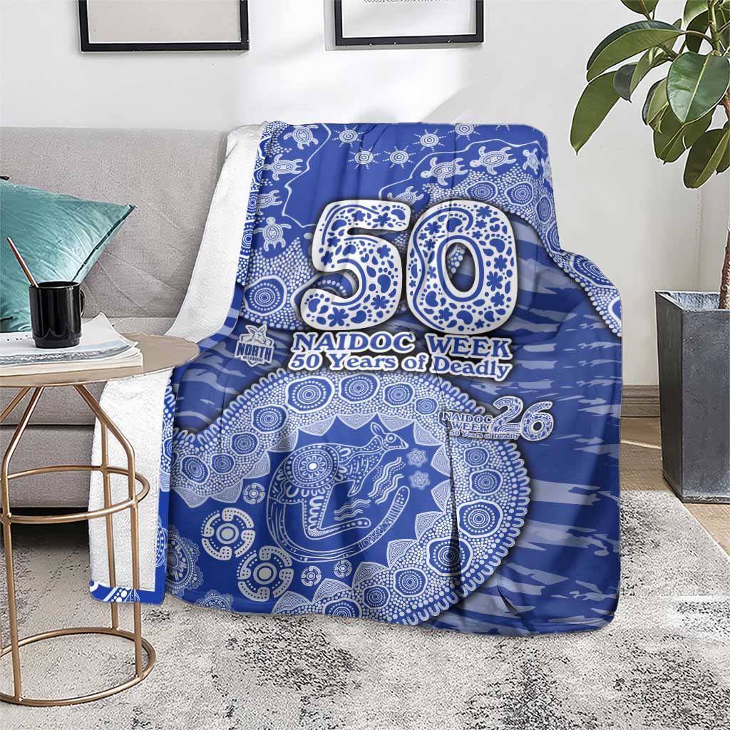 North Melbourne Kangaroos NAIDOC Week 2026 Blanket Australian Aboriginal Dot Art Dreamtime Pattern Style