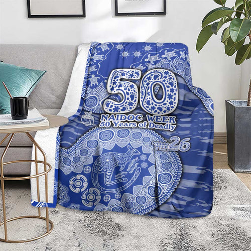 North Melbourne Kangaroos NAIDOC Week 2026 Blanket Australian Aboriginal Dot Art Dreamtime Pattern Style
