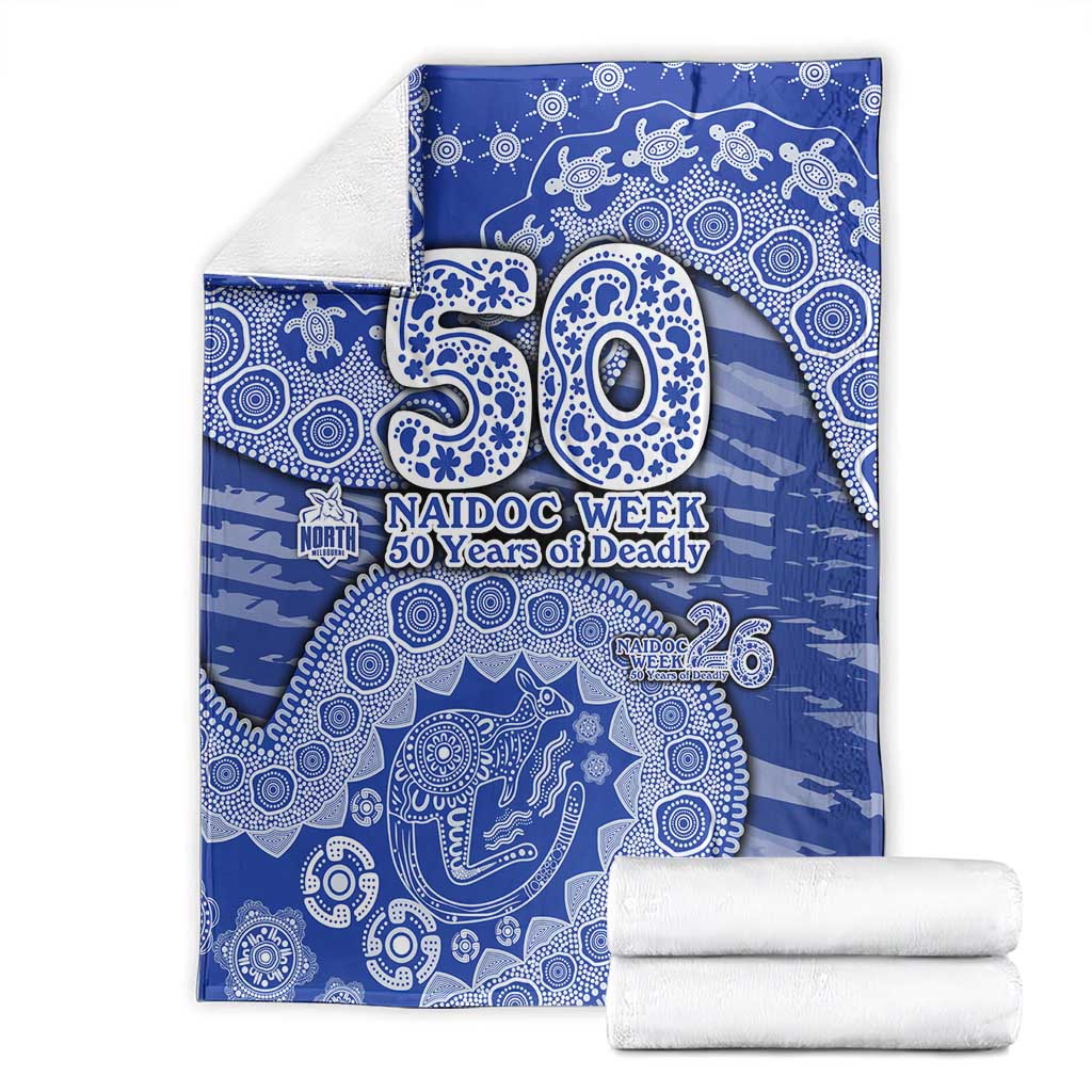 North Melbourne Kangaroos NAIDOC Week 2026 Blanket Australian Aboriginal Dot Art Dreamtime Pattern Style