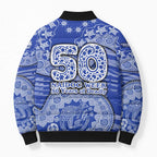 North Melbourne Kangaroos NAIDOC Week 2026 Bomber Puffer Jacket Australian Aboriginal Dot Art Dreamtime Pattern Style