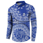 North Melbourne Kangaroos NAIDOC Week 2026 Button Sweatshirt Australian Aboriginal Dot Art Dreamtime Pattern Style