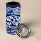 North Melbourne Kangaroos NAIDOC Week 2026 4 in 1 Can Cooler Tumbler Australian Aboriginal Dot Art Dreamtime Pattern Style