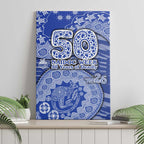 North Melbourne Kangaroos NAIDOC Week 2026 Canvas Wall Art Australian Aboriginal Dot Art Dreamtime Pattern Style
