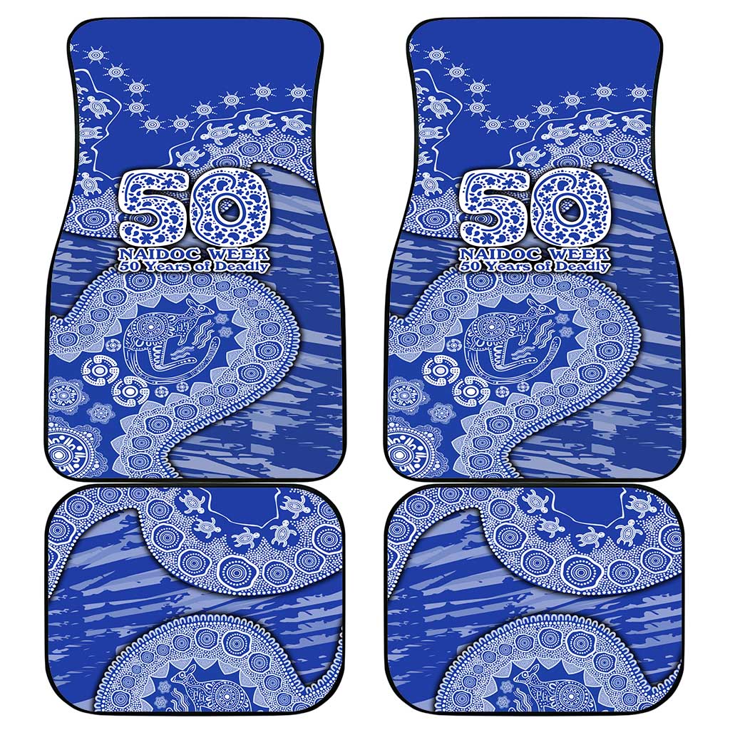 North Melbourne Kangaroos NAIDOC Week 2026 Car Mats Australian Aboriginal Dot Art Dreamtime Pattern Style