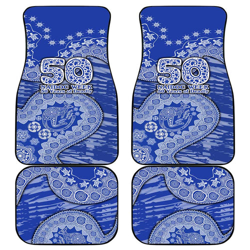 North Melbourne Kangaroos NAIDOC Week 2026 Car Mats Australian Aboriginal Dot Art Dreamtime Pattern Style