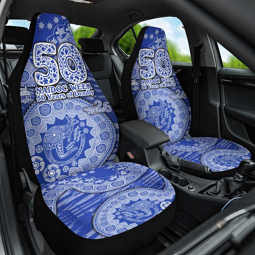 North Melbourne Kangaroos NAIDOC Week 2026 Car Seat Cover Australian Aboriginal Dot Art Dreamtime Pattern Style
