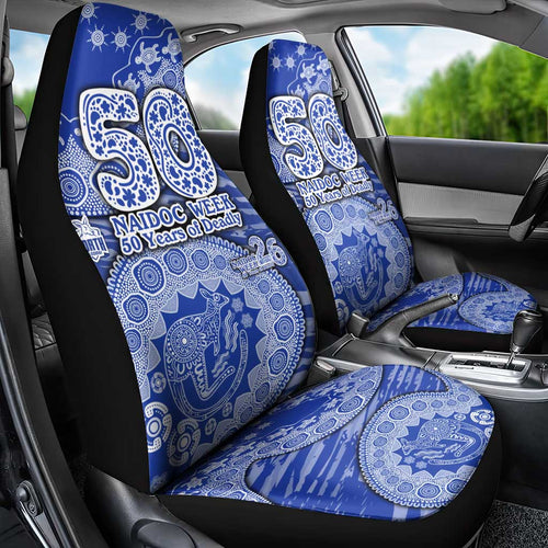 North Melbourne Kangaroos NAIDOC Week 2026 Car Seat Cover Australian Aboriginal Dot Art Dreamtime Pattern Style