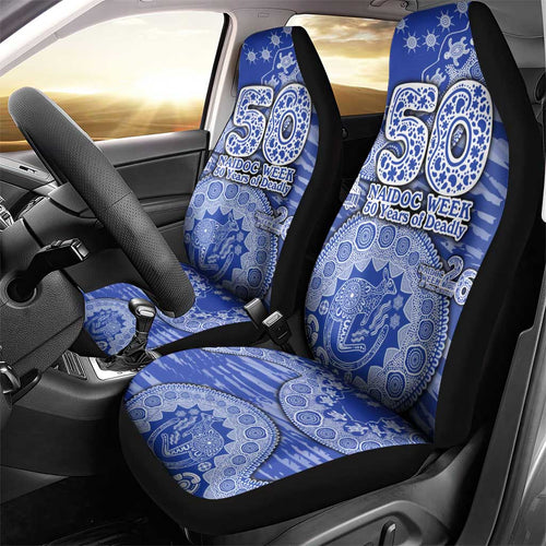 North Melbourne Kangaroos NAIDOC Week 2026 Car Seat Cover Australian Aboriginal Dot Art Dreamtime Pattern Style