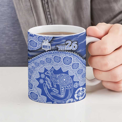 North Melbourne Kangaroos NAIDOC Week 2026 Ceramic Mug Australian Aboriginal Dot Art Dreamtime Pattern Style