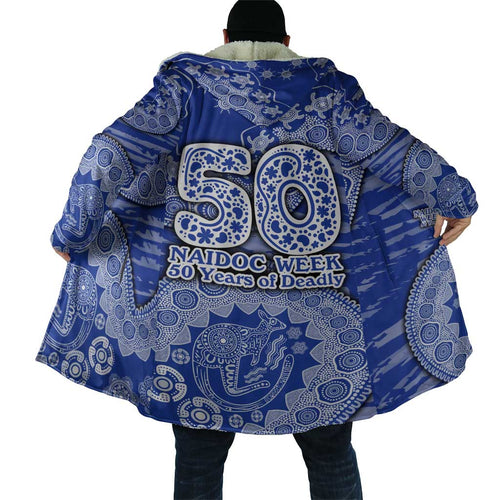 North Melbourne Kangaroos NAIDOC Week 2026 Cloak Australian Aboriginal Dot Art Dreamtime Pattern Style