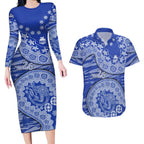 North Melbourne Kangaroos NAIDOC Week 2026 Couples Matching Long Sleeve Bodycon Dress and Hawaiian Shirt Australian Aboriginal Dot Art Dreamtime Pattern Style