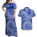 North Melbourne Kangaroos NAIDOC Week 2026 Couples Matching Off Shoulder Maxi Dress and Hawaiian Shirt Australian Aboriginal Dot Art Dreamtime Pattern Style