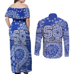 North Melbourne Kangaroos NAIDOC Week 2026 Couples Matching Off Shoulder Maxi Dress and Long Sleeve Button Shirt Australian Aboriginal Dot Art Dreamtime Pattern Style
