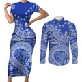 North Melbourne Kangaroos NAIDOC Week 2026 Couples Matching Short Sleeve Bodycon Dress and Long Sleeve Button Shirt Australian Aboriginal Dot Art Dreamtime Pattern Style
