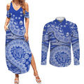 North Melbourne Kangaroos NAIDOC Week 2026 Couples Matching Summer Maxi Dress and Long Sleeve Button Shirt Australian Aboriginal Dot Art Dreamtime Pattern Style