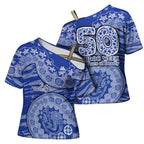 North Melbourne Kangaroos NAIDOC Week 2026 Cross Shoulder Shirt Australian Aboriginal Dot Art Dreamtime Pattern Style
