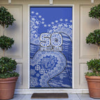 North Melbourne Kangaroos NAIDOC Week 2026 Door Cover Australian Aboriginal Dot Art Dreamtime Pattern Style