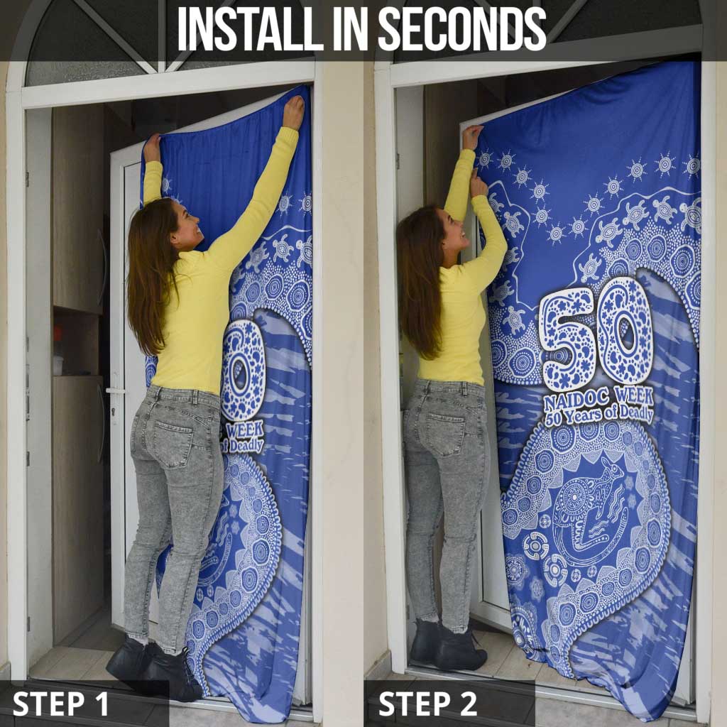 North Melbourne Kangaroos NAIDOC Week 2026 Door Cover Australian Aboriginal Dot Art Dreamtime Pattern Style