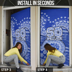 North Melbourne Kangaroos NAIDOC Week 2026 Door Cover Australian Aboriginal Dot Art Dreamtime Pattern Style