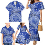 North Melbourne Kangaroos NAIDOC Week 2026 Family Matching Mermaid Dress and Hawaiian Shirt Australian Aboriginal Dot Art Dreamtime Pattern Style