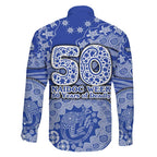 North Melbourne Kangaroos NAIDOC Week 2026 Family Matching Mermaid Dress and Hawaiian Shirt Australian Aboriginal Dot Art Dreamtime Pattern Style