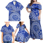 North Melbourne Kangaroos NAIDOC Week 2026 Family Matching Off Shoulder Maxi Dress and Hawaiian Shirt Australian Aboriginal Dot Art Dreamtime Pattern Style