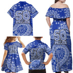 North Melbourne Kangaroos NAIDOC Week 2026 Family Matching Off Shoulder Maxi Dress and Hawaiian Shirt Australian Aboriginal Dot Art Dreamtime Pattern Style