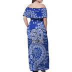 North Melbourne Kangaroos NAIDOC Week 2026 Family Matching Off Shoulder Maxi Dress and Hawaiian Shirt Australian Aboriginal Dot Art Dreamtime Pattern Style