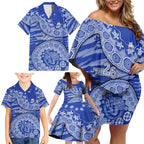 North Melbourne Kangaroos NAIDOC Week 2026 Family Matching Off Shoulder Short Dress and Hawaiian Shirt Australian Aboriginal Dot Art Dreamtime Pattern Style