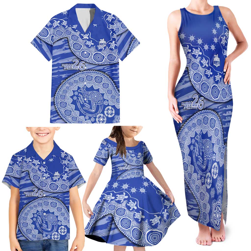 North Melbourne Kangaroos NAIDOC Week 2026 Family Matching Tank Maxi Dress and Hawaiian Shirt Australian Aboriginal Dot Art Dreamtime Pattern Style